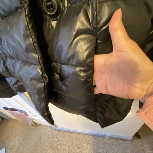 Marc New York Womens M/L Duck Down Feathers Fill Black Puffer Jacket Winter Coat - Picture 10 of 11